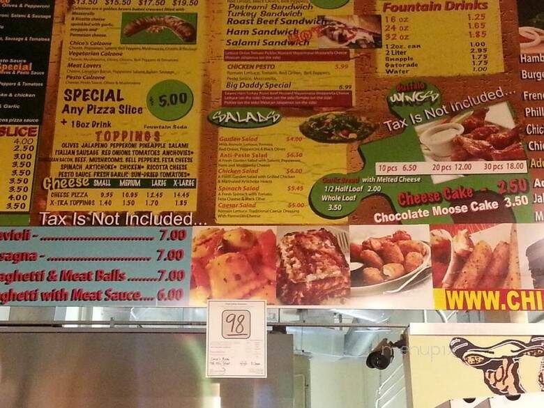 Chicos Pizza - San Francisco, CA menu_pic