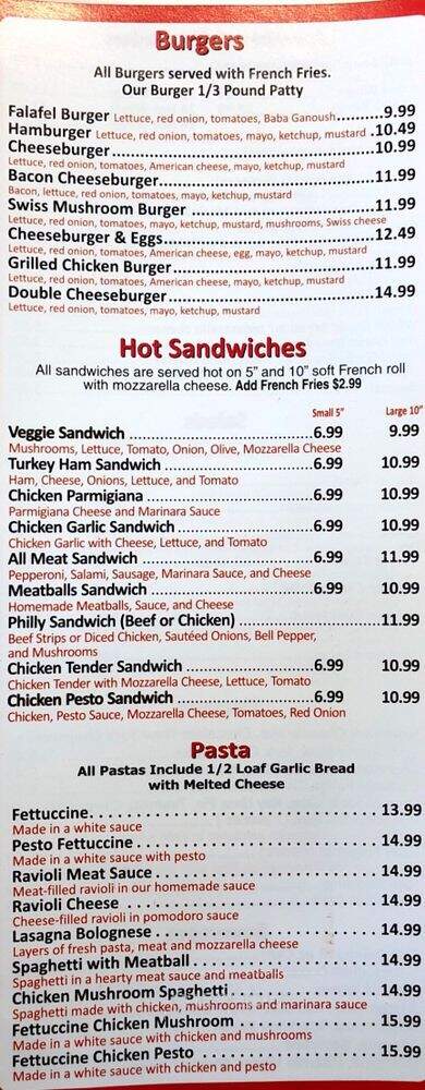 Fresco Pizza and Shawarma - San Francisco, CA menu_pic