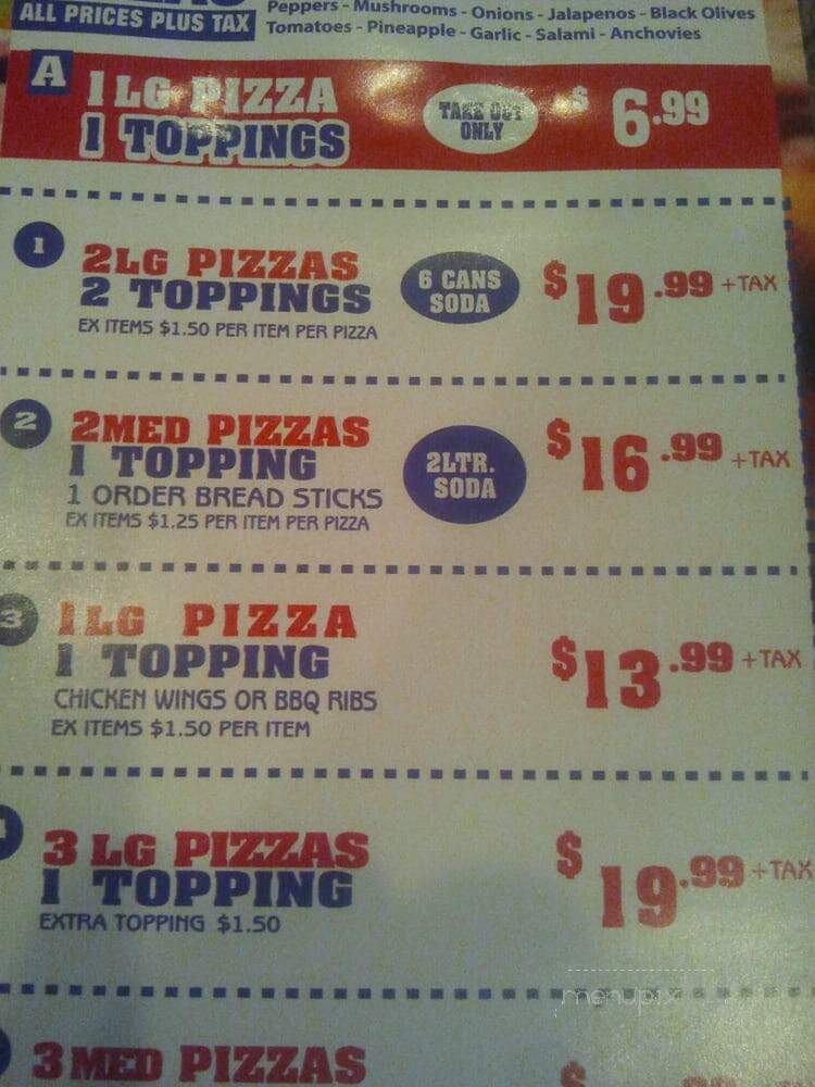 Avila's Pizza X Two - Long Beach, CA menu_pic