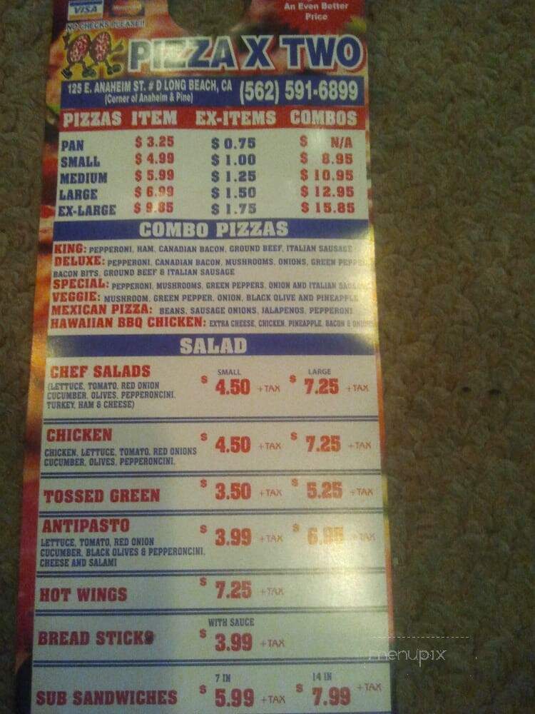 Avila's Pizza X Two - Long Beach, CA menu_pic
