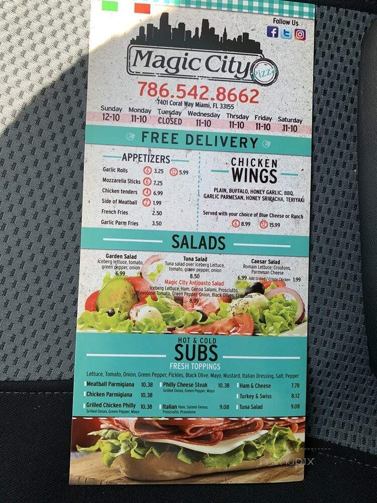 Magic City Pizza - Miami, FL menu_pic