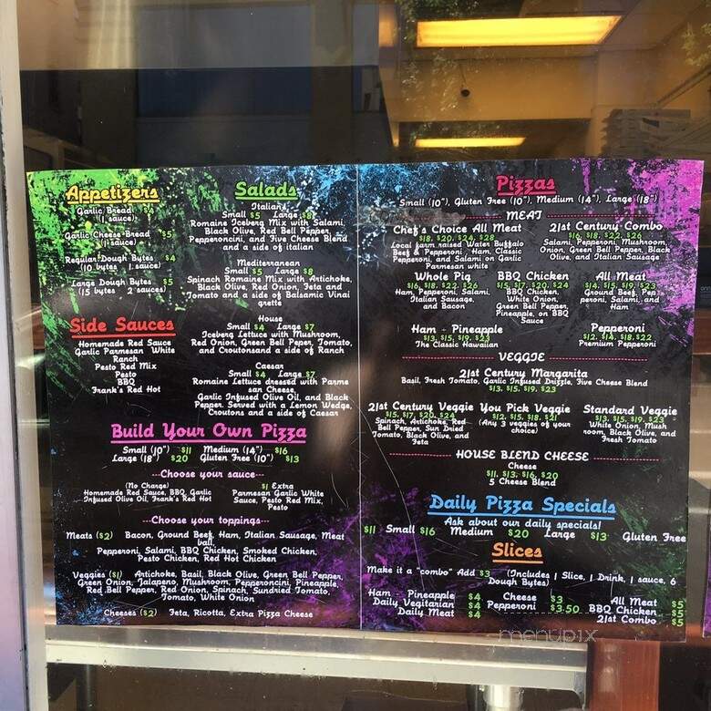 21st Century Pizza - Portland, OR menu_pic