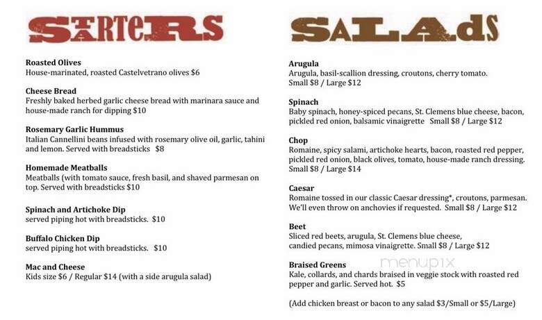 Flying Squirrel Pizza - Seattle, WA menu_pic