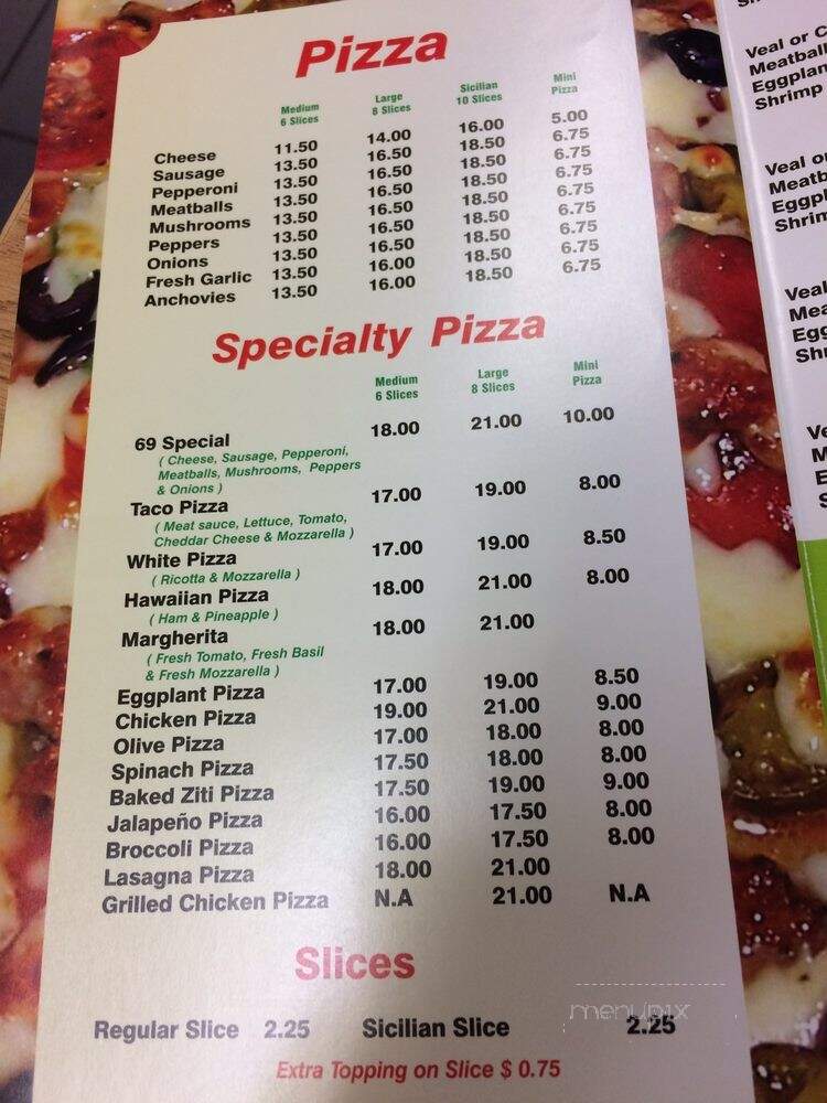 Pizzeria 69 - Flushing, NY menu_pic