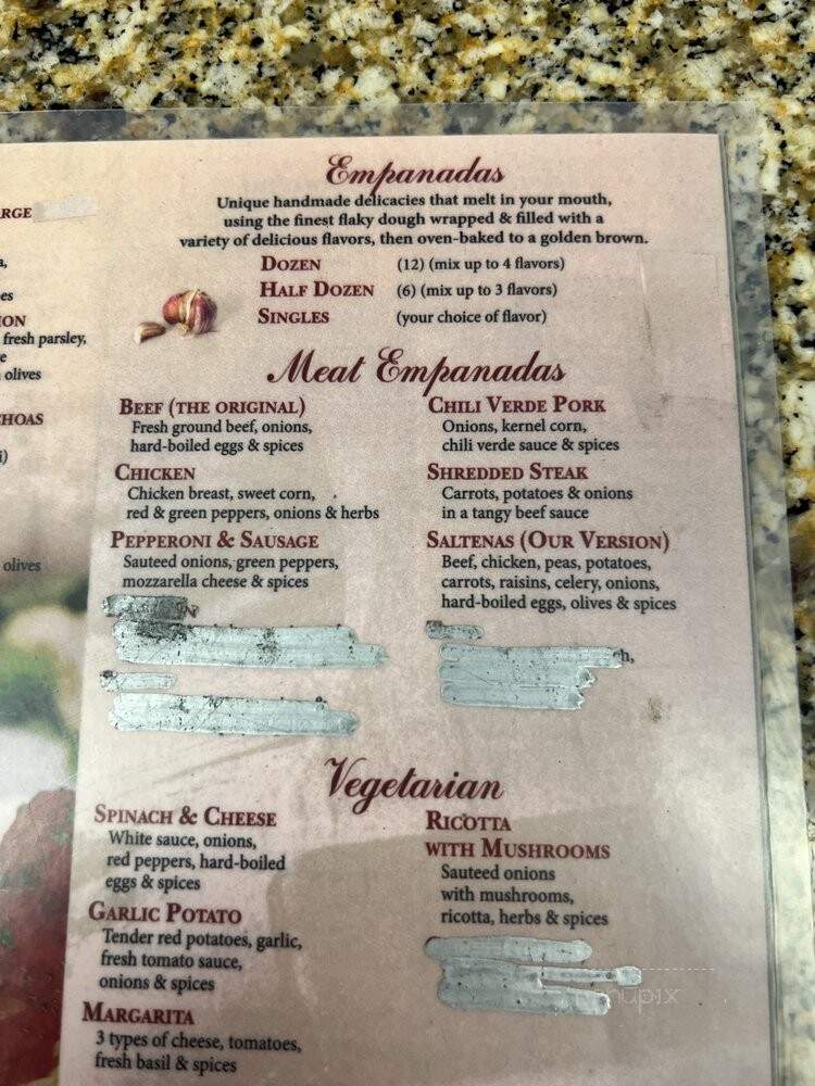 Empanada Man Pizzeria - Lake Forest, CA menu_pic