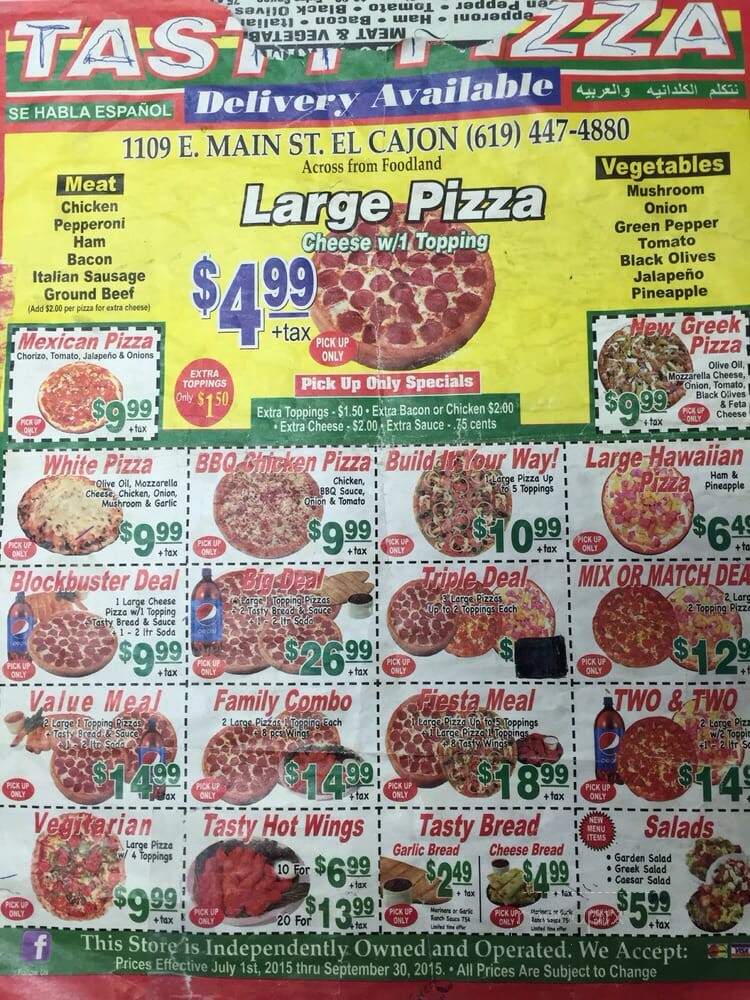 Tasty Pizza - El Cajon, CA