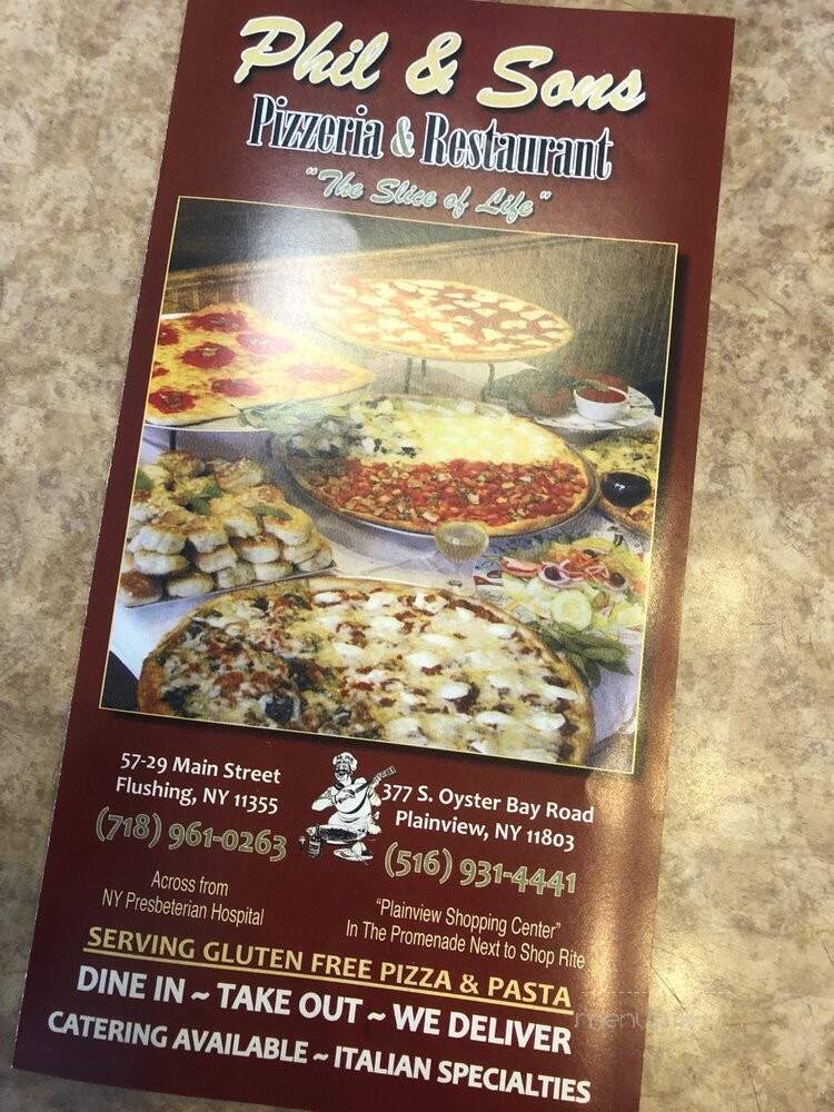 Phil & Sons Pizza - Plainview, NY menu_pic