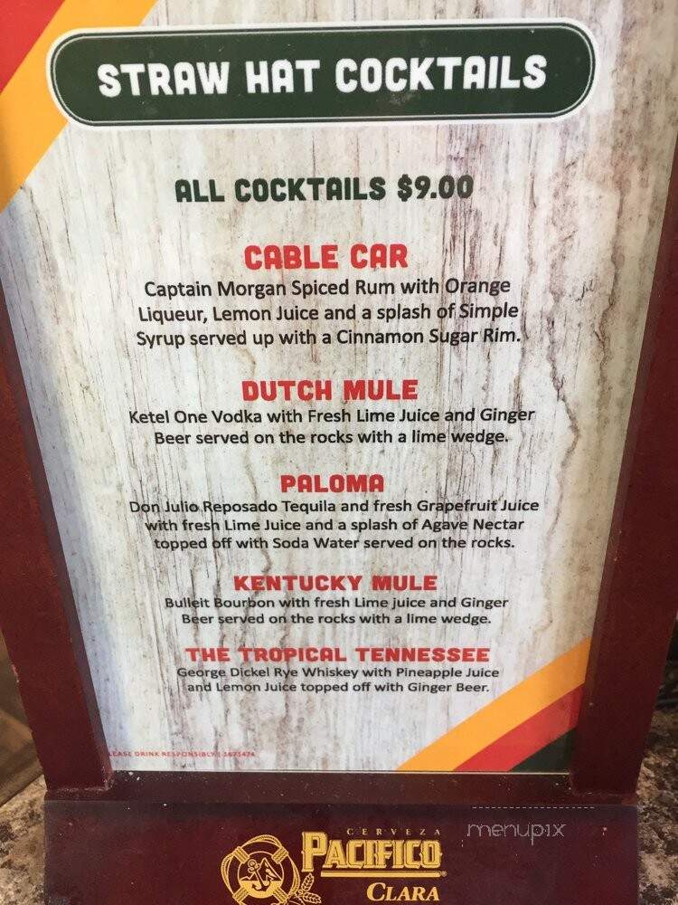 Straw Hat Pizza - Alameda, CA menu_pic