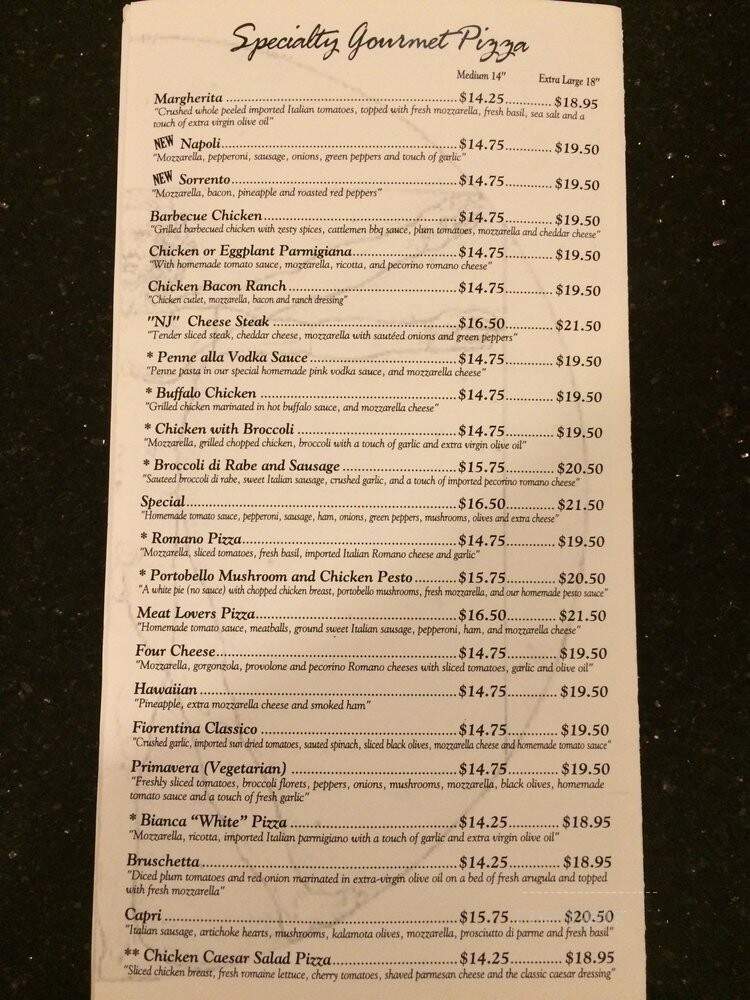 Davinci's Brick Oven Pizza - Montclair, NJ menu_pic
