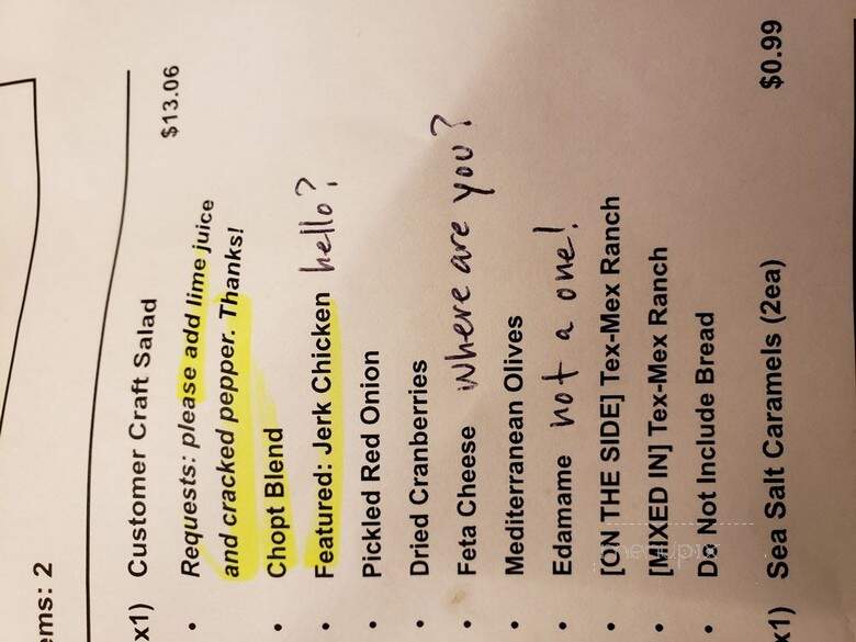 Chop't Creative Salad Co. - Washington, DC menu_pic