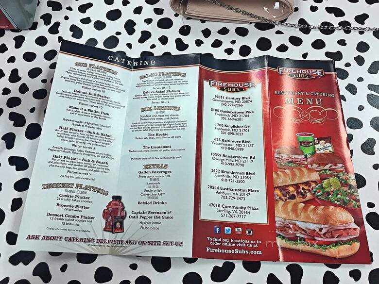 Firehouse Subs - Germantown, MD menu_pic