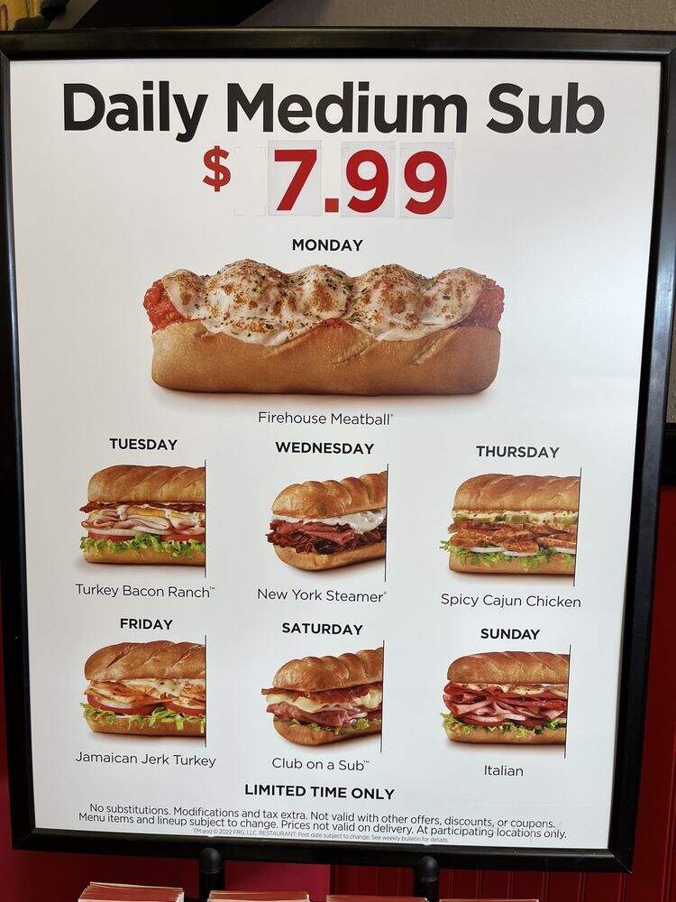Firehouse Subs - Strongsville, OH menu_pic