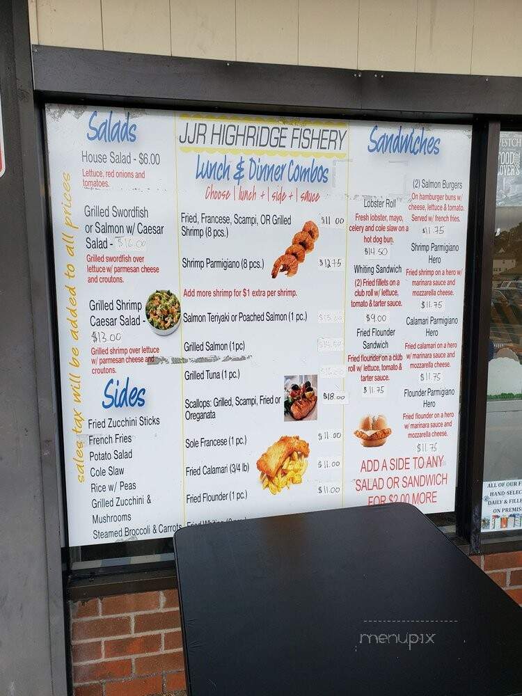 JJR Highridge Fishery - Yonkers, NY menu_pic