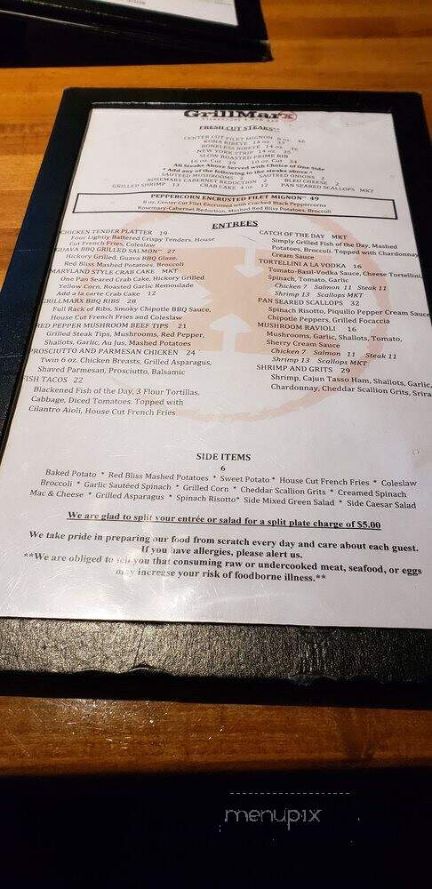GrillMarX Steakhouse & Raw Bar - Clarksburg, MD menu_pic