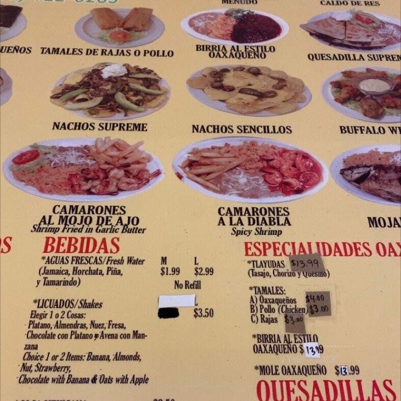 El Rincon Oaxaqueno - Santa Maria, CA menu_pic