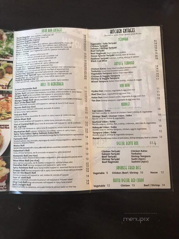 Matsu Sushi - New York, NY menu_pic