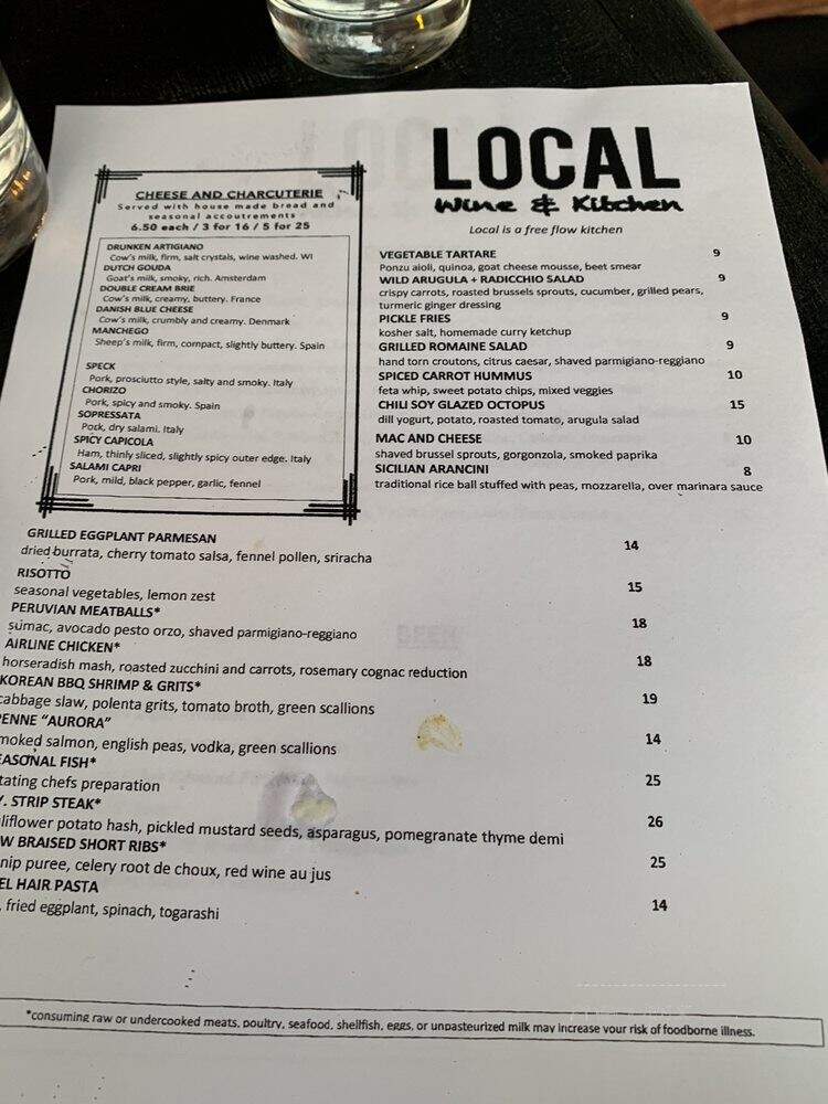 Local Wine & Kitchen - Ardmore, PA menu_pic