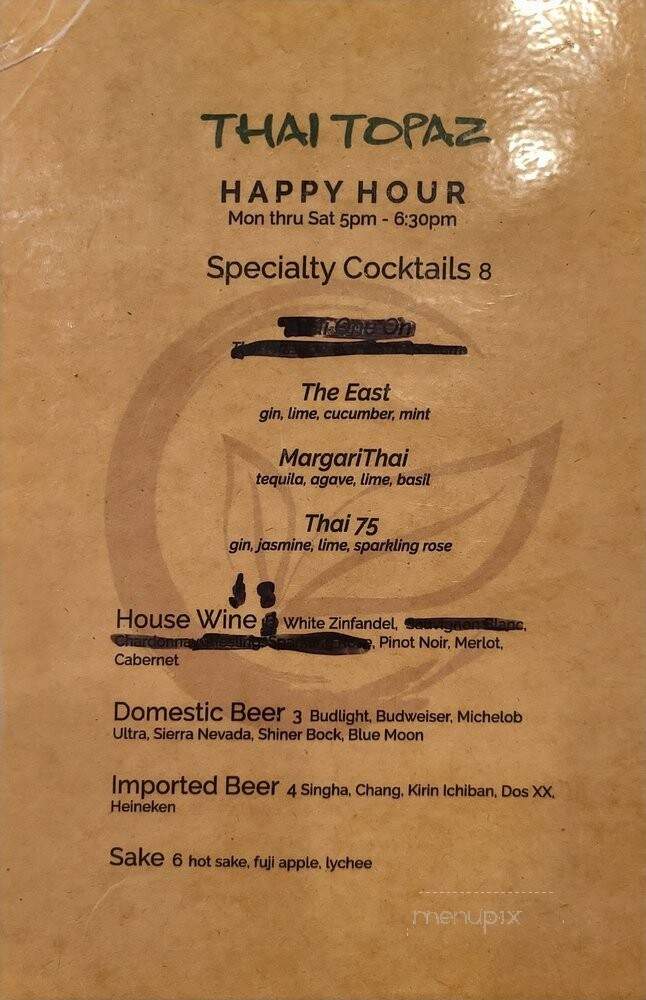 Thai Topaz Castle Hills - San Antonio, TX menu_pic