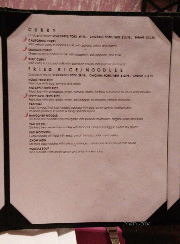 Thai Fix - Huntington Beach, CA menu_pic