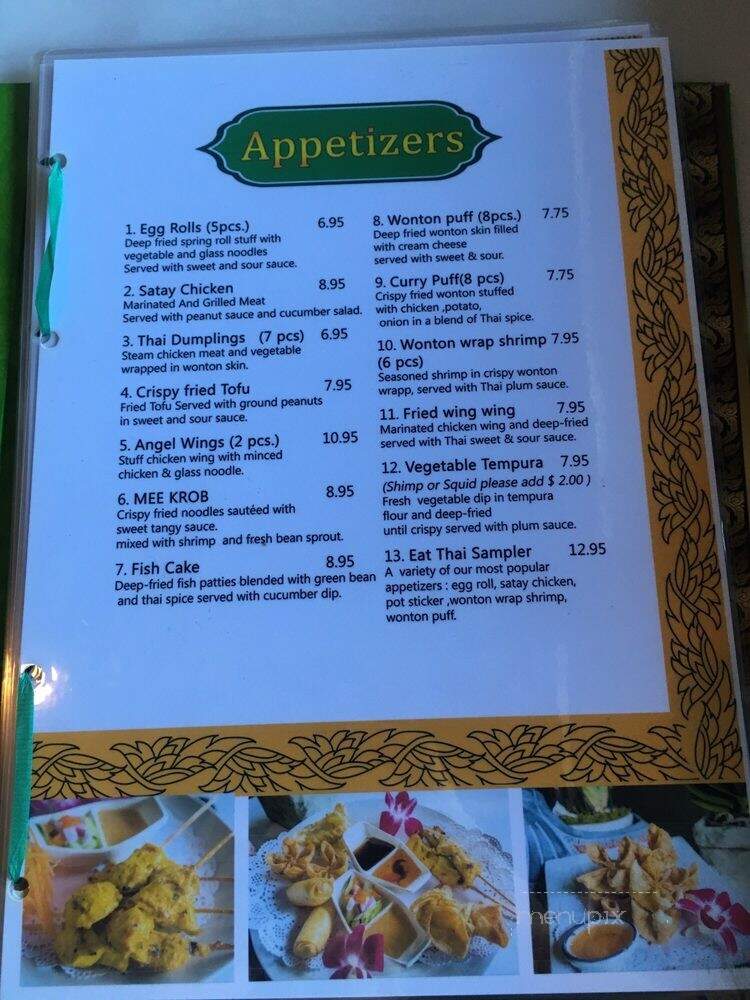 Eat Thai Cuisine - Mission Viejo, CA menu_pic