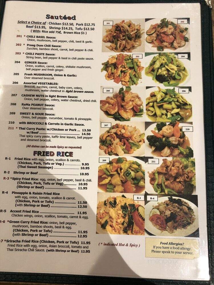 Accent Thai Kitchen - Yonkers, NY menu_pic