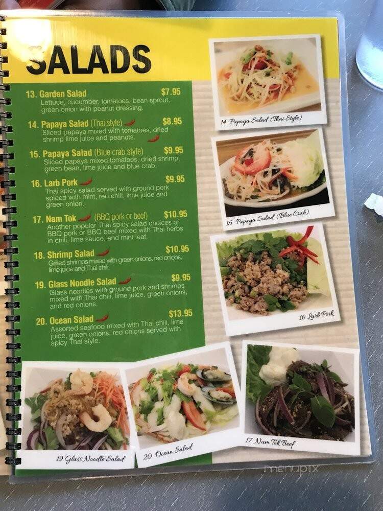 Flavors of Thai - Los Angeles, CA menu_pic