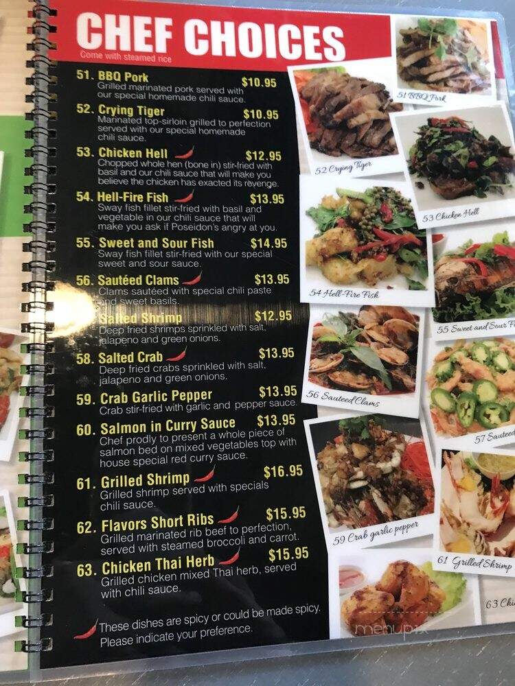 Flavors of Thai - Los Angeles, CA menu_pic