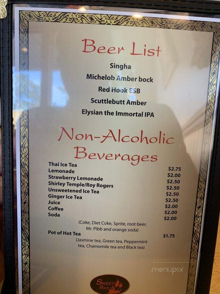 Sweet Rice Thai - Oak Harbor, WA menu_pic