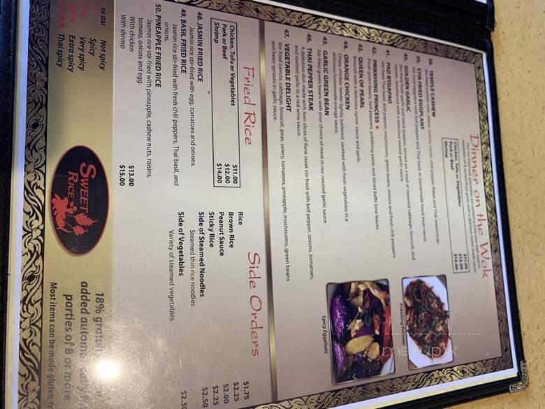 Sweet Rice Thai - Oak Harbor, WA menu_pic