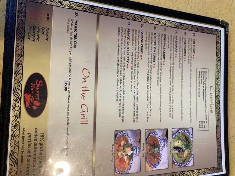 Sweet Rice Thai - Oak Harbor, WA menu_pic