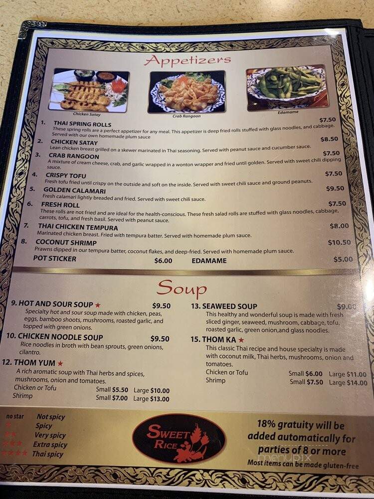 Sweet Rice Thai - Oak Harbor, WA menu_pic