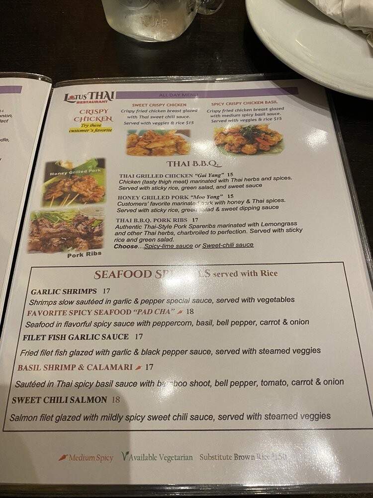 Lotus Thai Restaurant - Danville, CA menu_pic