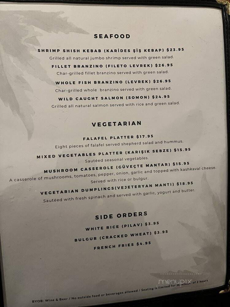 Cinar Turkish Restaurant - Cliffside Park, NJ menu_pic