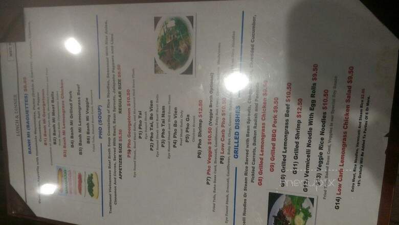 Pho Viet & Grille - Washington, DC menu_pic
