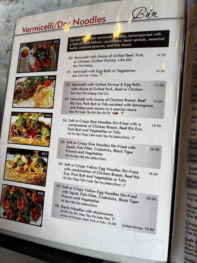 Pho Saigon Pearl - Irvine, CA menu_pic