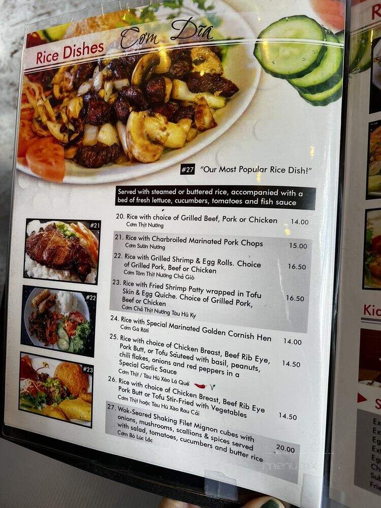 Pho Saigon Pearl - Irvine, CA menu_pic