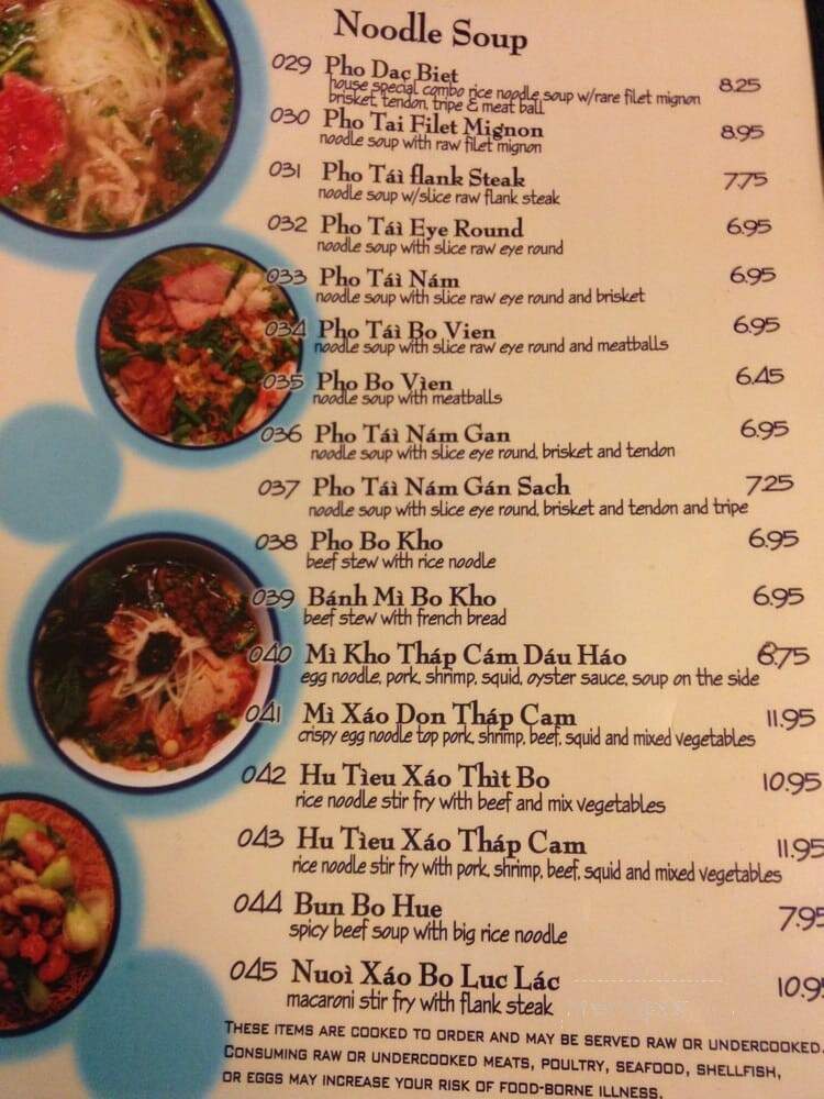 Viva Pho - San Antonio, TX menu_pic