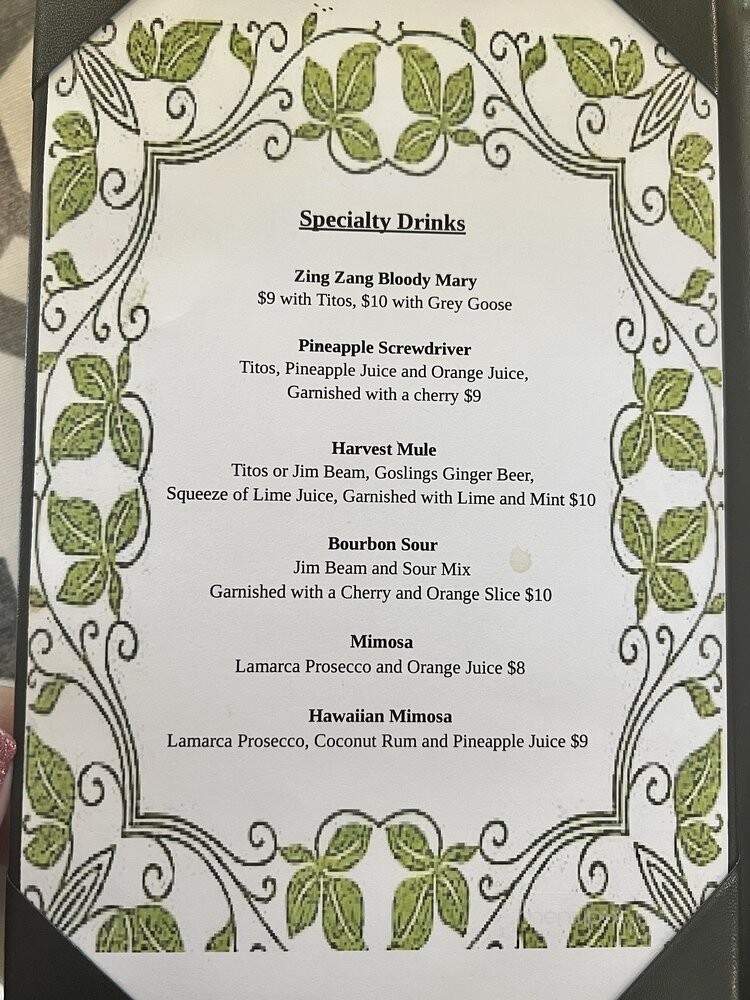 Pavilion Restaurant - Murrells Inlet, SC menu_pic