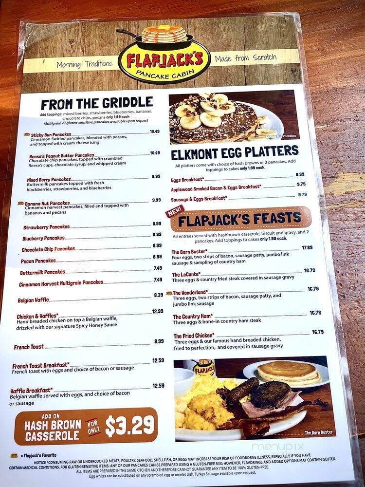 Flapjacks - Gatlinburg, TN menu_pic