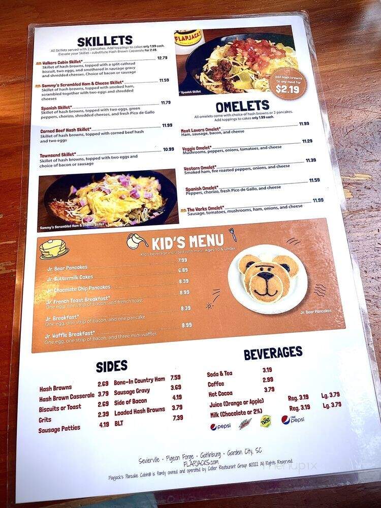 Flapjacks - Gatlinburg, TN menu_pic