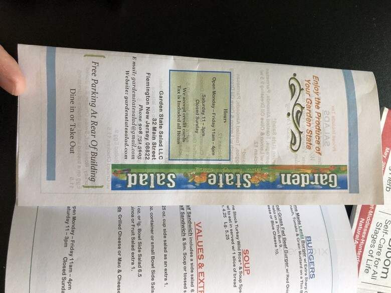 Garden State Salad - Flemington, NJ menu_pic