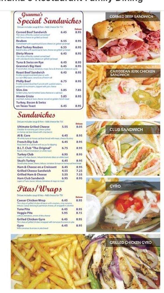 Granma's House of Pancakes - Utica, MI menu_pic