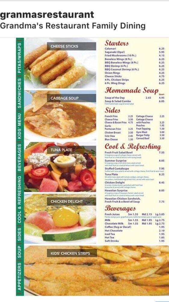 Granma's House of Pancakes - Utica, MI menu_pic