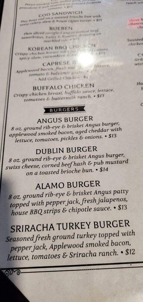 O'Brien's Sports Bar - Nashua, NH menu_pic