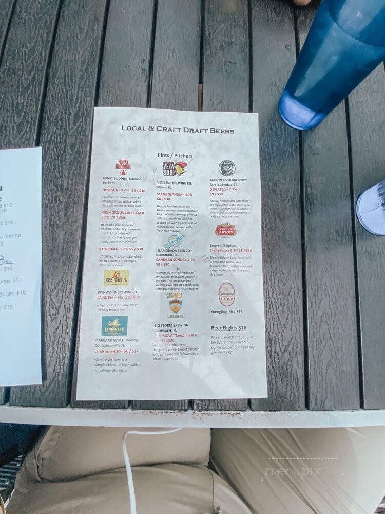 Sandbar Grille - Fort Lauderdale, FL menu_pic