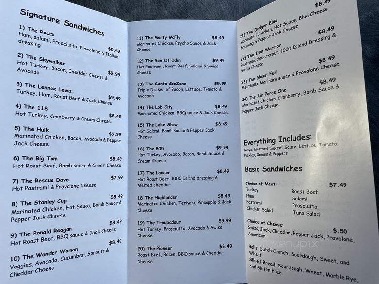 Sandwich Spot - Simi Valley, CA menu_pic