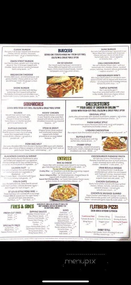 Tipsy Turtle - Dupont, PA menu_pic