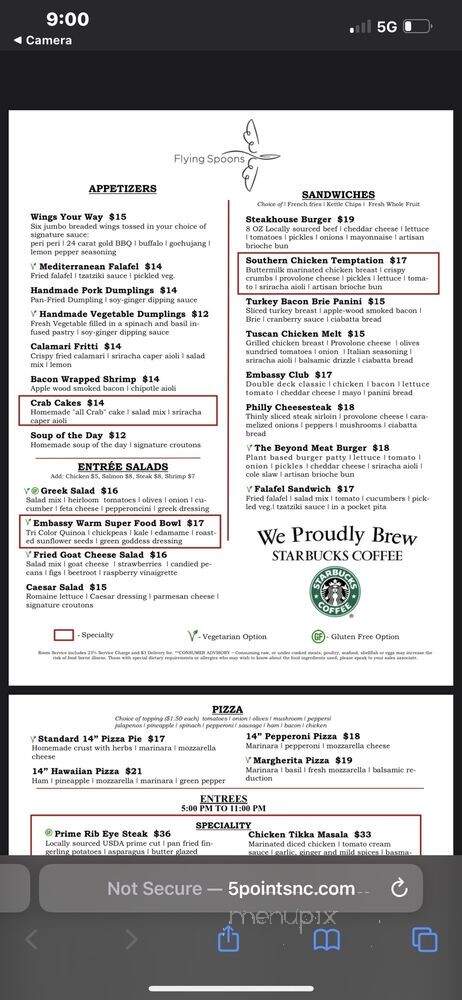 Flying Spoons - Raleigh, NC menu_pic