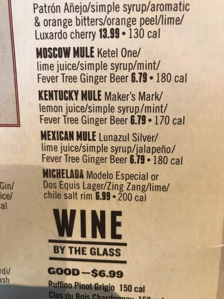 Twin Peaks - Fort Worth, TX menu_pic
