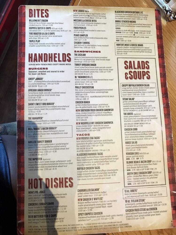 Twin Peaks - Fort Worth, TX menu_pic